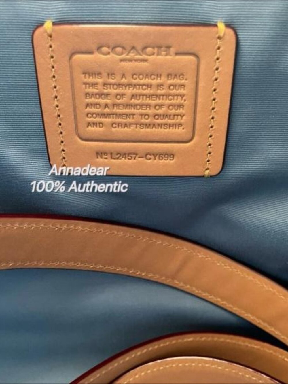 Coach Rowan Satchel Bag In Signature Denim Canvas NWT CY699 - Picture 6 of 6